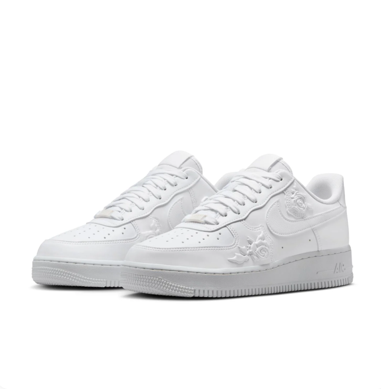 Nike Air Force 1 Low – White / Rose Floral Emboss