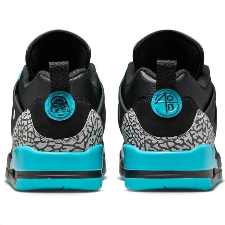 Jordan Spizike Low – Black / Teal / Elephant Print