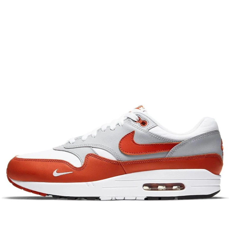 Nike Air Max 1 – White / Light Smoke Grey / Martian Sunrise