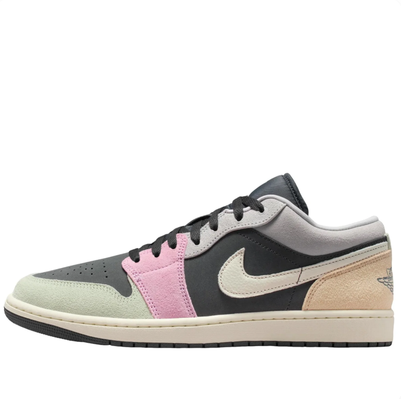 Air Jordan 1 Low SE – Dark Grey / Pink Foam / Arctic Orange