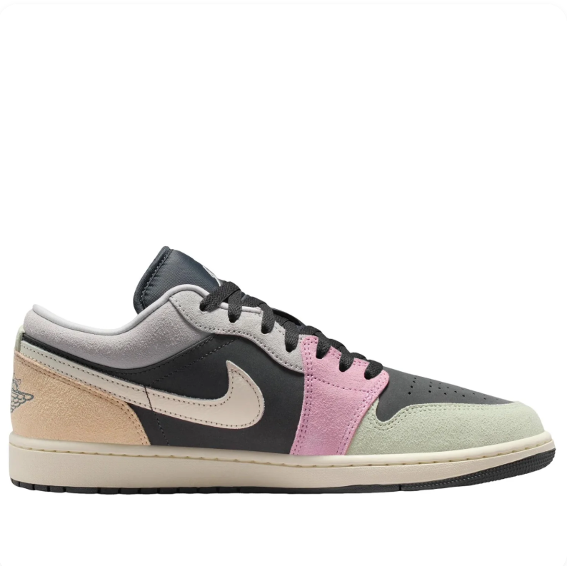 Air Jordan 1 Low SE – Dark Grey / Pink Foam / Arctic Orange