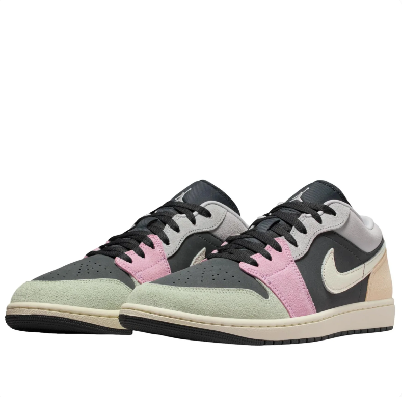 Air Jordan 1 Low SE – Dark Grey / Pink Foam / Arctic Orange