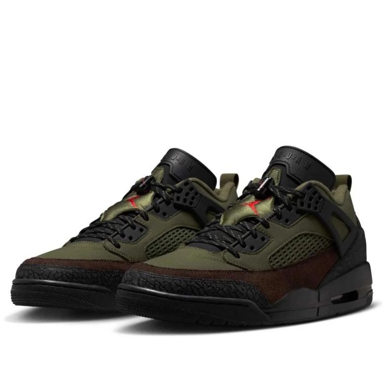 Jordan Spizike Low – Olive / Dark Brown / Black