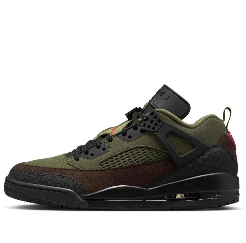 Jordan Spizike Low – Olive / Dark Brown / Black