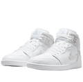 Air Jordan 1 Mid – White / Silver Glitter