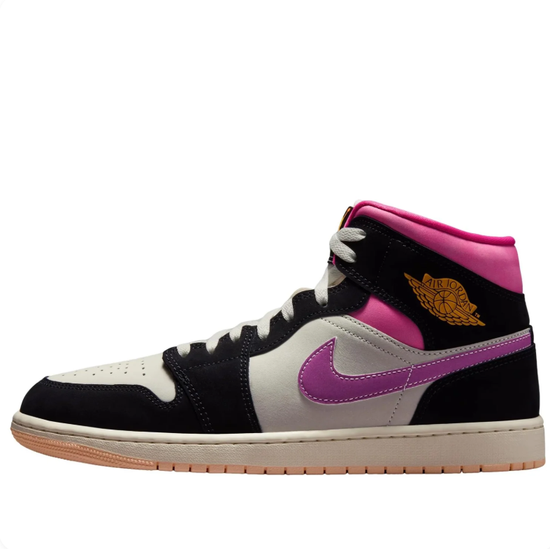 Air Jordan 1 Mid – Black / Orchid / Hyper Pink