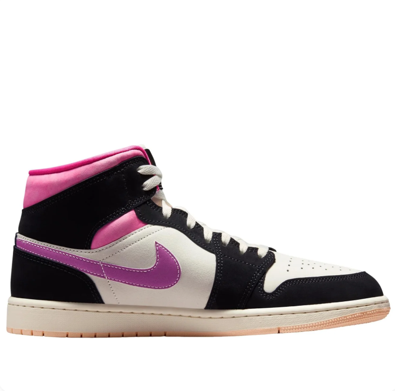 Air Jordan 1 Mid – Black / Orchid / Hyper Pink