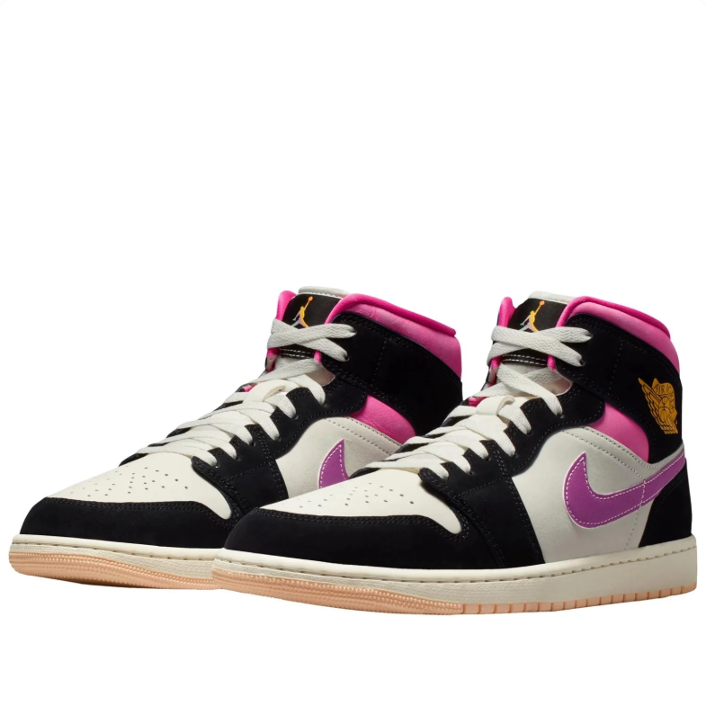 Air Jordan 1 Mid – Black / Orchid / Hyper Pink