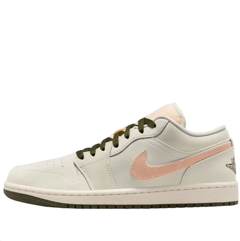 Air Jordan 1 Low – Sail / Guava Ice / Olive