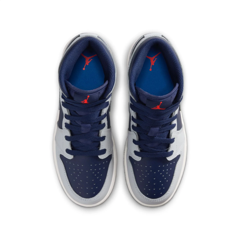 Air Jordan 1 Mid – Navy Blue / Wolf Grey
