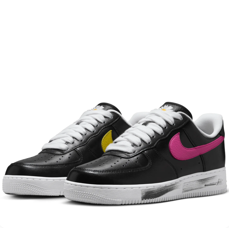 Nike Air Force 1 Low – Black / Pink Swoosh